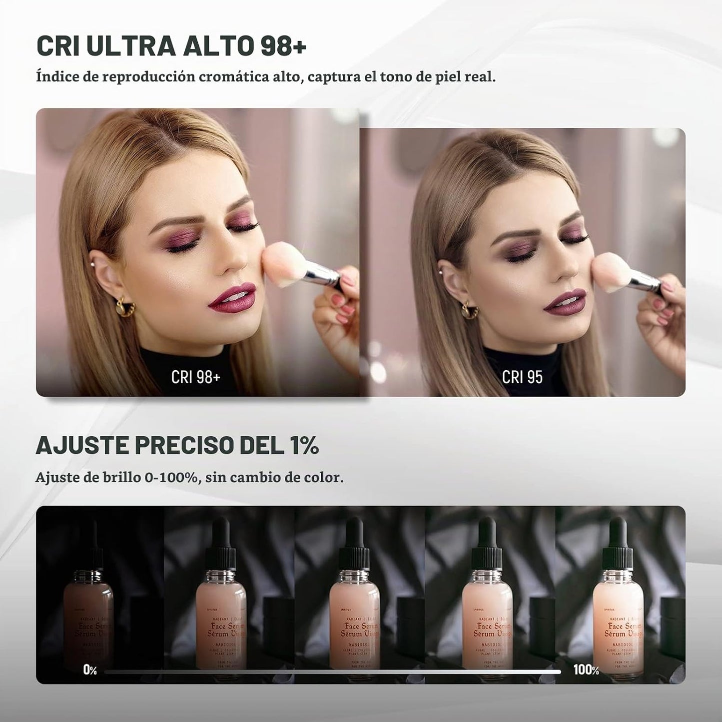 NEEWER Kit de Luz de Esteticista con Soporte para Teléfono y Bolsa...