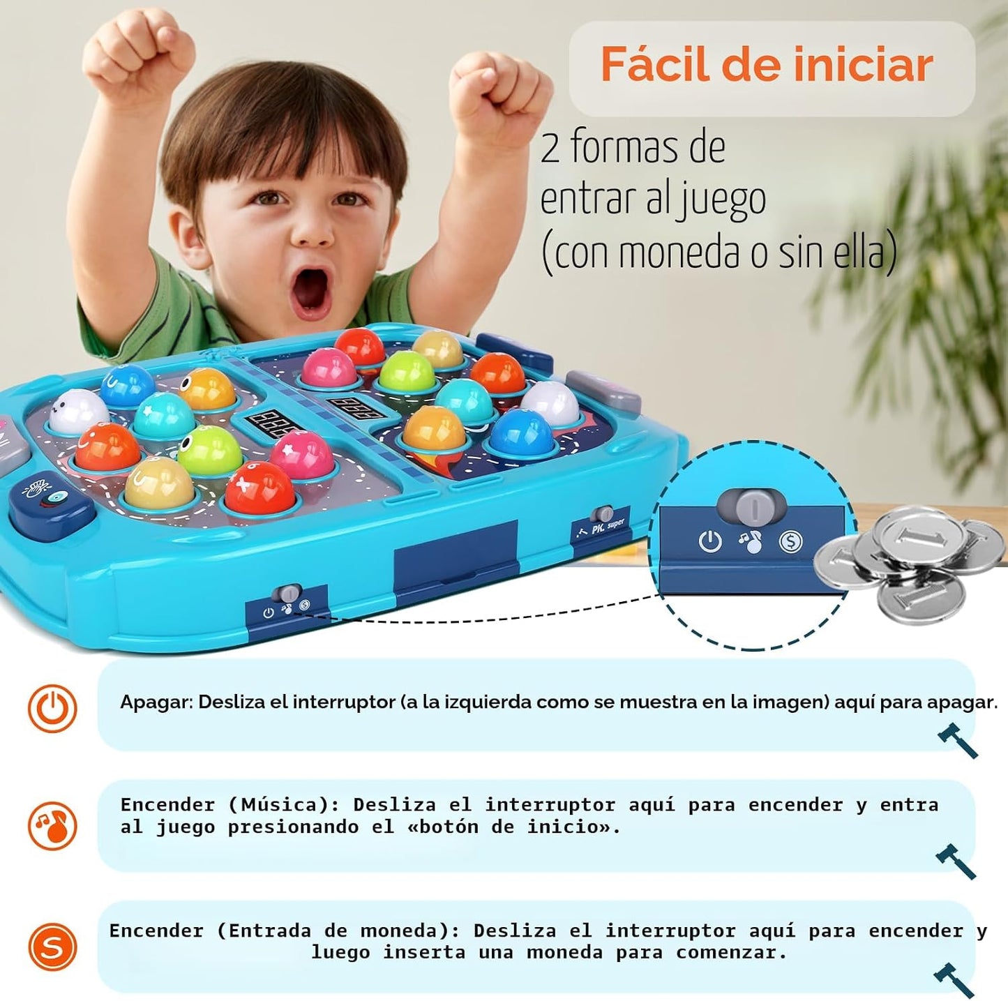 Whack Game Mole, juguetes para niños de 3 a 12 años, regalo para ni...