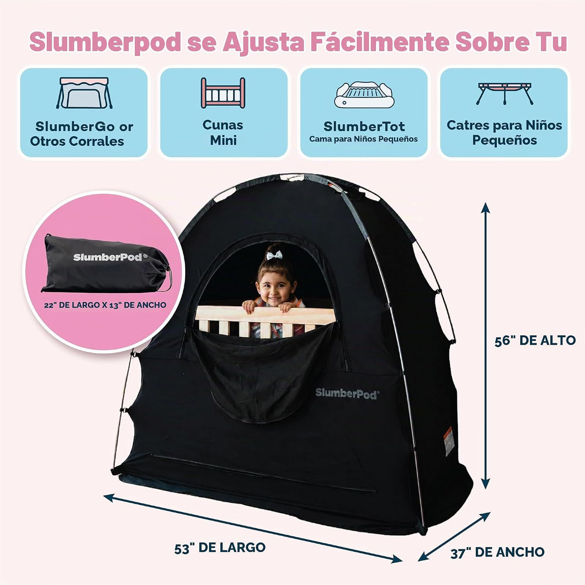 SlumberPod Tienda de campaña para dormir opaca original con ventila...