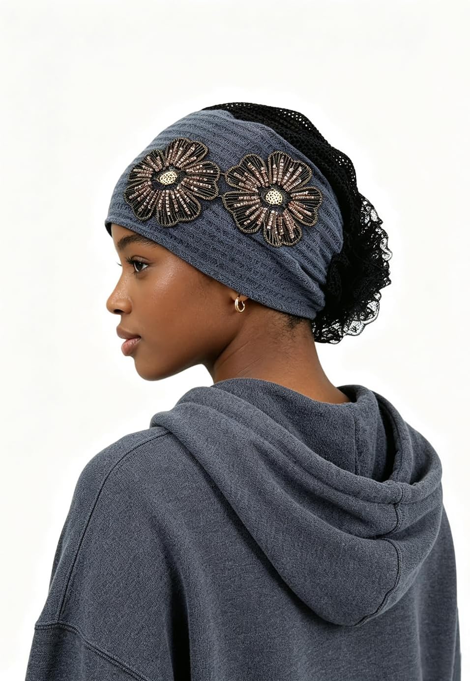 Pemilosci Paquete de 2 gorros de encaje para la cabeza, gorro de ma...