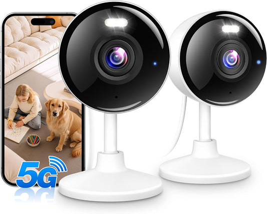 Cámaras 2K para seguridad del hogar, cámara de seguridad WiFi 5G y...