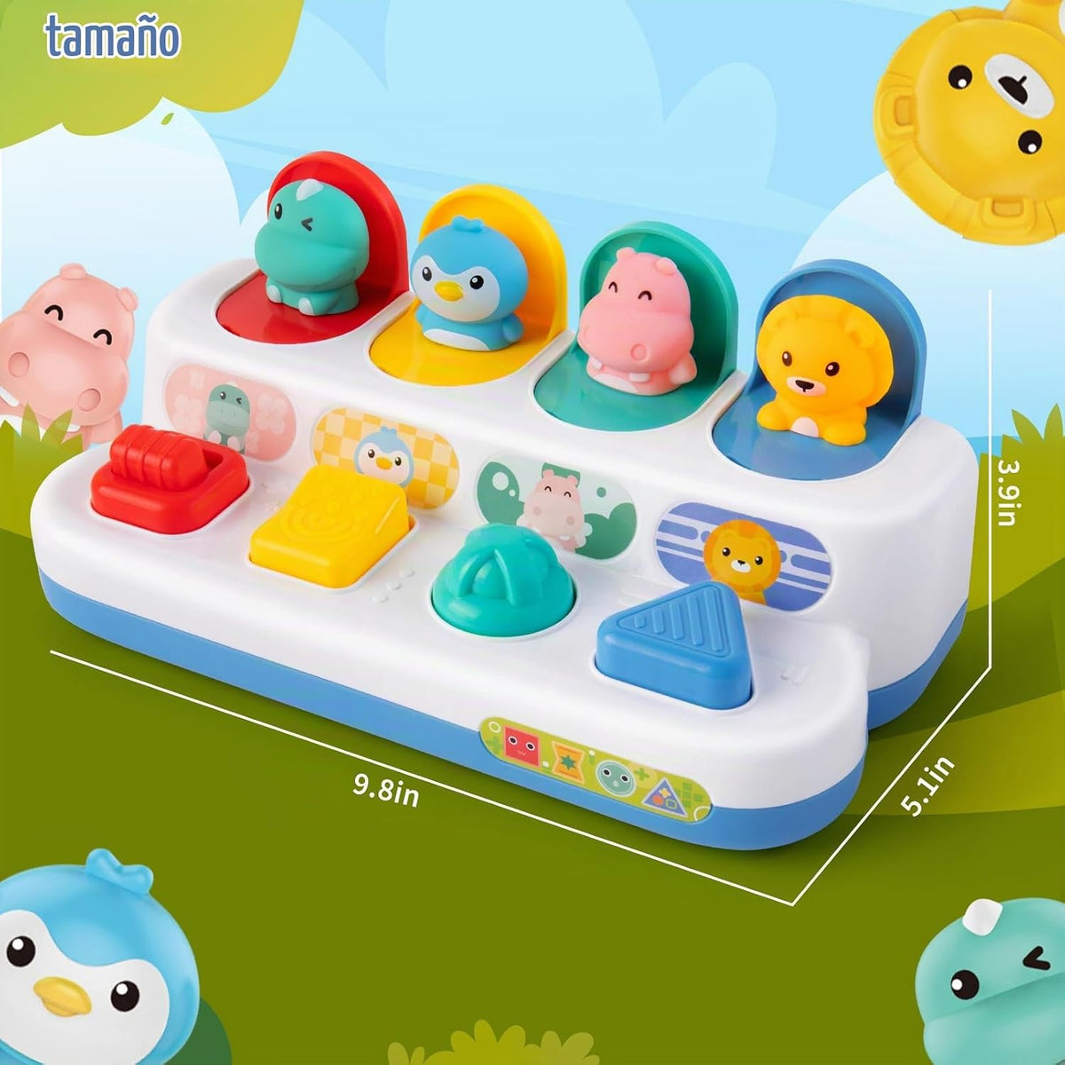 Tovol Zerky Montessori - Juguete de causa y efecto de 12-18 meses,...