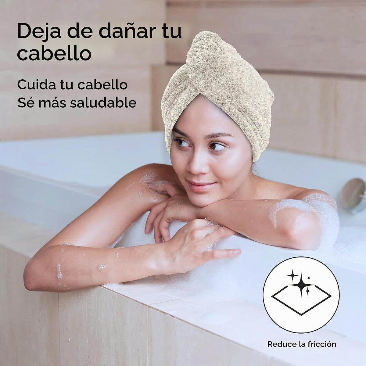 TENSTARS - Toalla de pelo para todo tipo de cabello, paquete de 5 t...