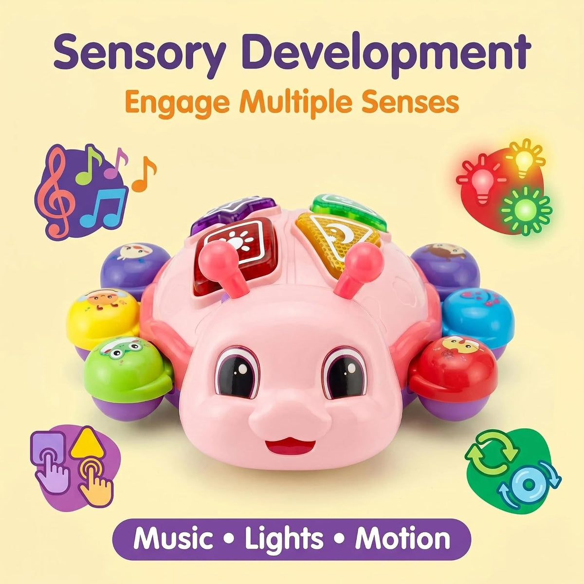 AUUGUU Juguetes musicales para bebés, juguetes musicales iluminados...
