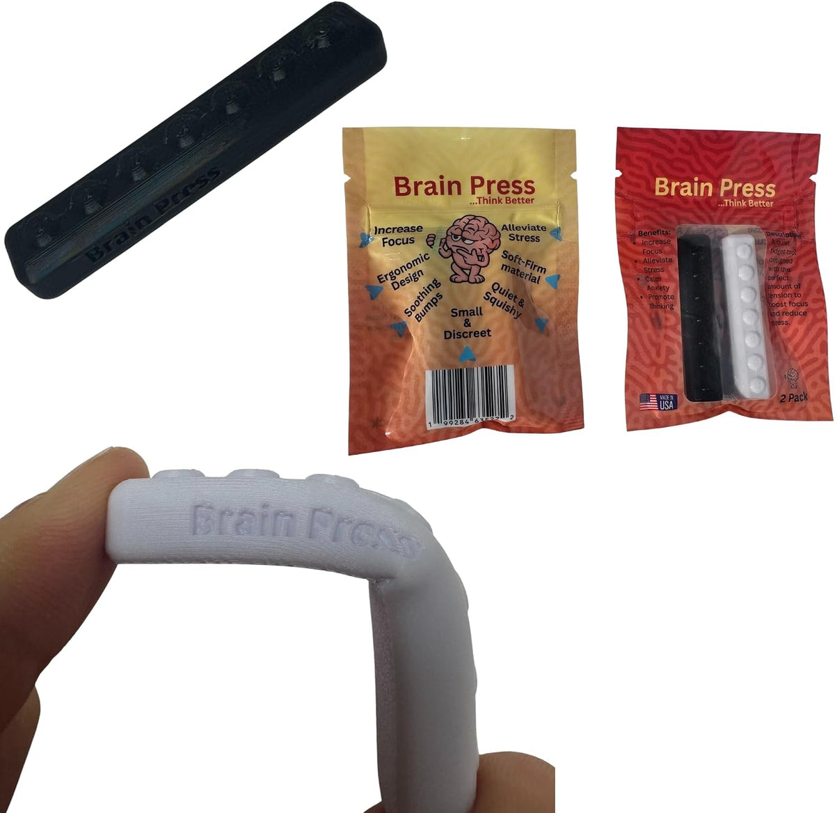 Brain Press - Juguete para ansiedad para adultos, alivio del estrés...
