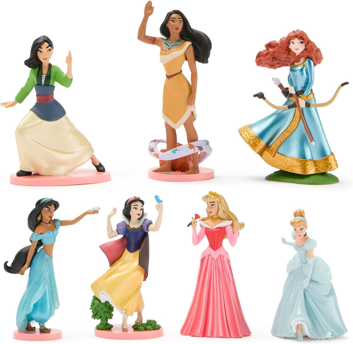 Disney Store Juego de figuras oficiales de princesa: 7 figuras de D...