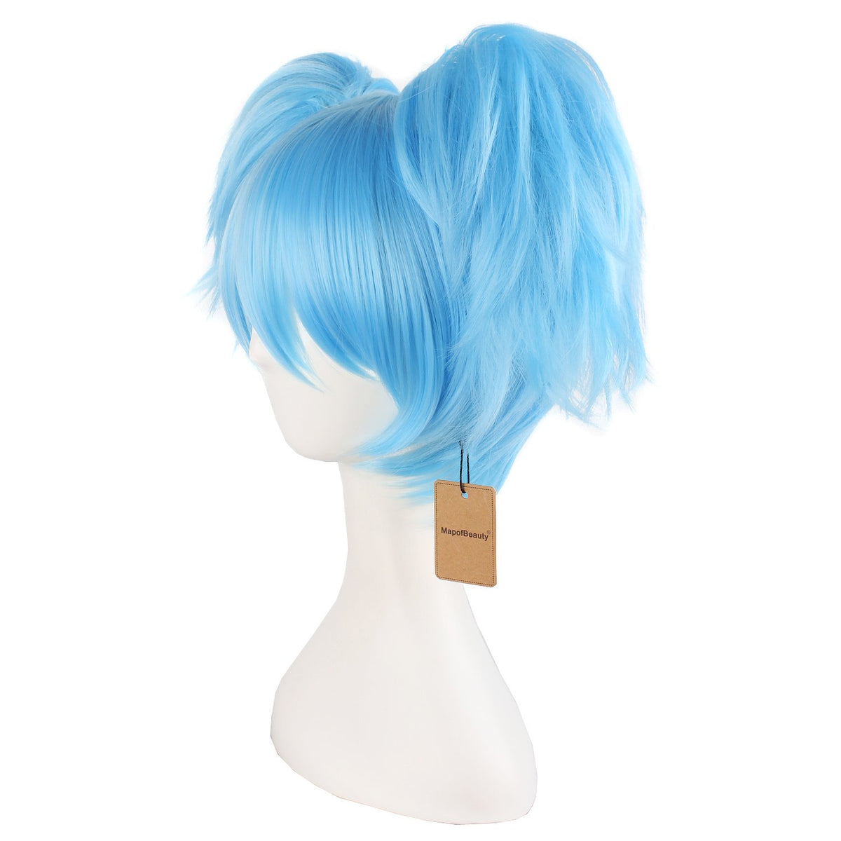 MapofBeauty Peluca corta de tres piezas azul claro de 12"\/30cm...