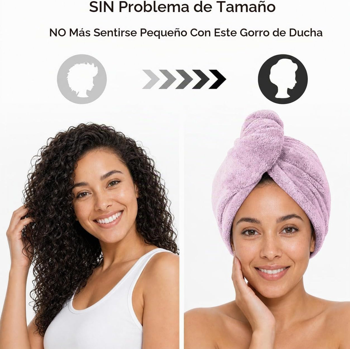TENSTARS - Toalla de microfibra para todo tipo de cabello, 320GSM g...