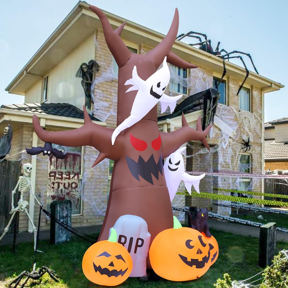 GOOSH Árbol inflable de Halloween de 12 pies para decoración al air...