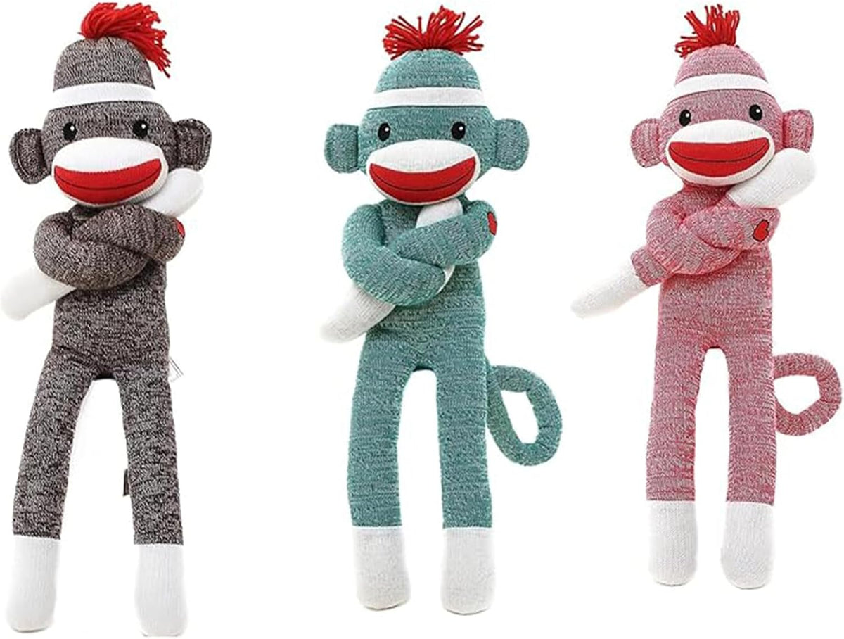 Made By Aliens Adorable mono calcetín de peluche, paquete de 3, el...