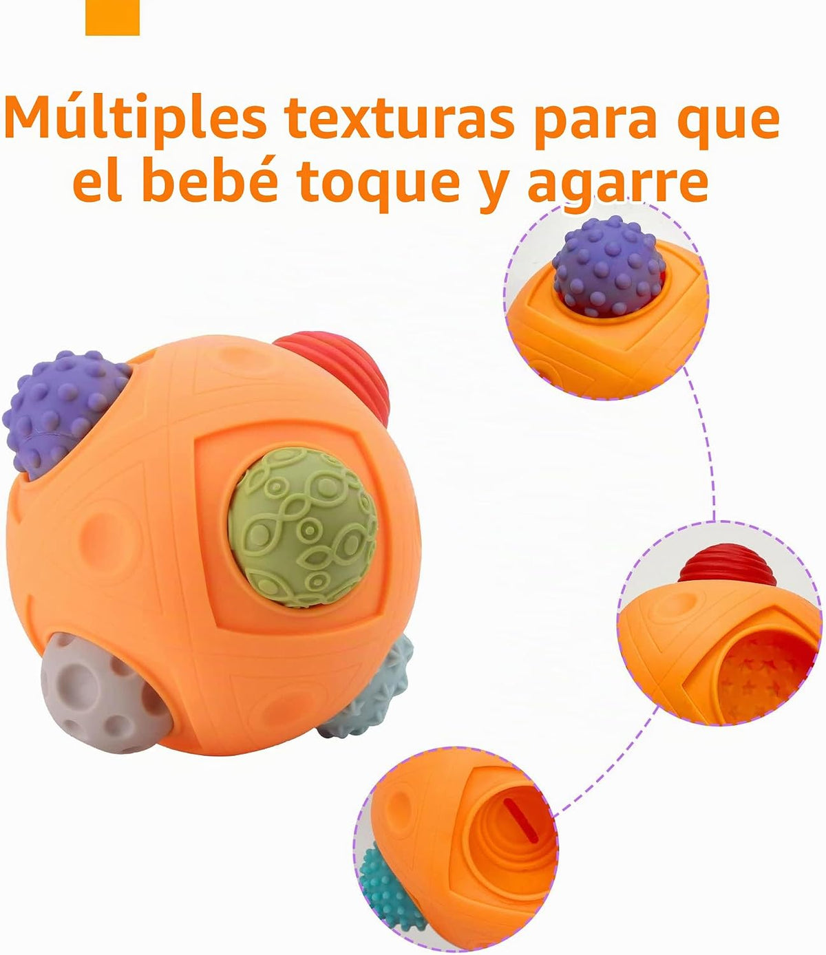 Pelotas sensoriales para niños pequeños de 1 a 3 años, juguetes Mon...