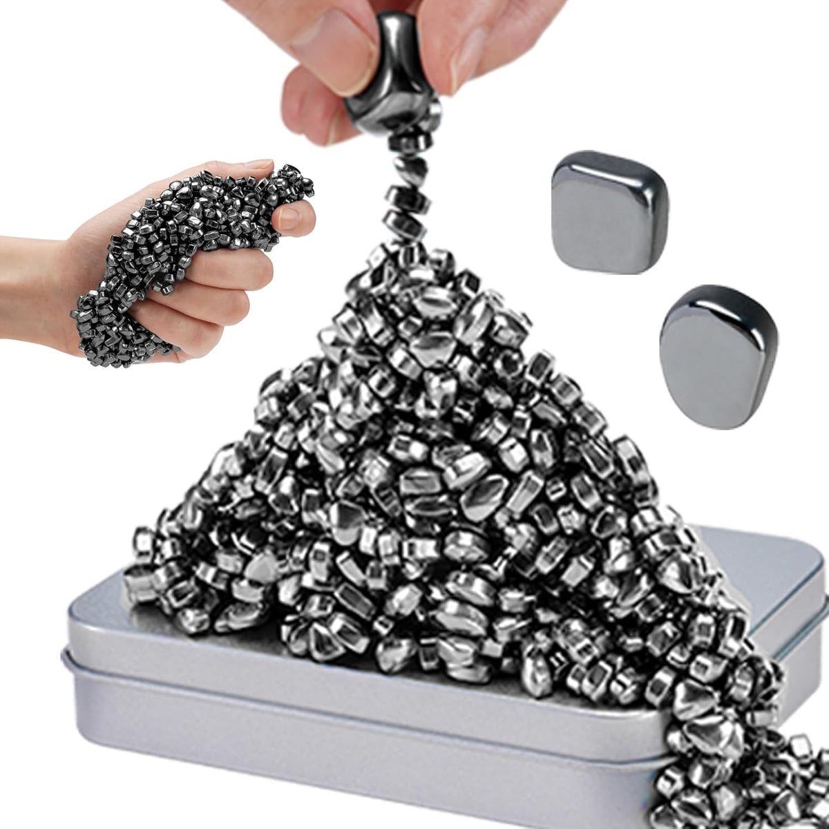 JUNYANG Bolas Magnéticas, Más de 600 Mini Masillas Magnéticas, con...
