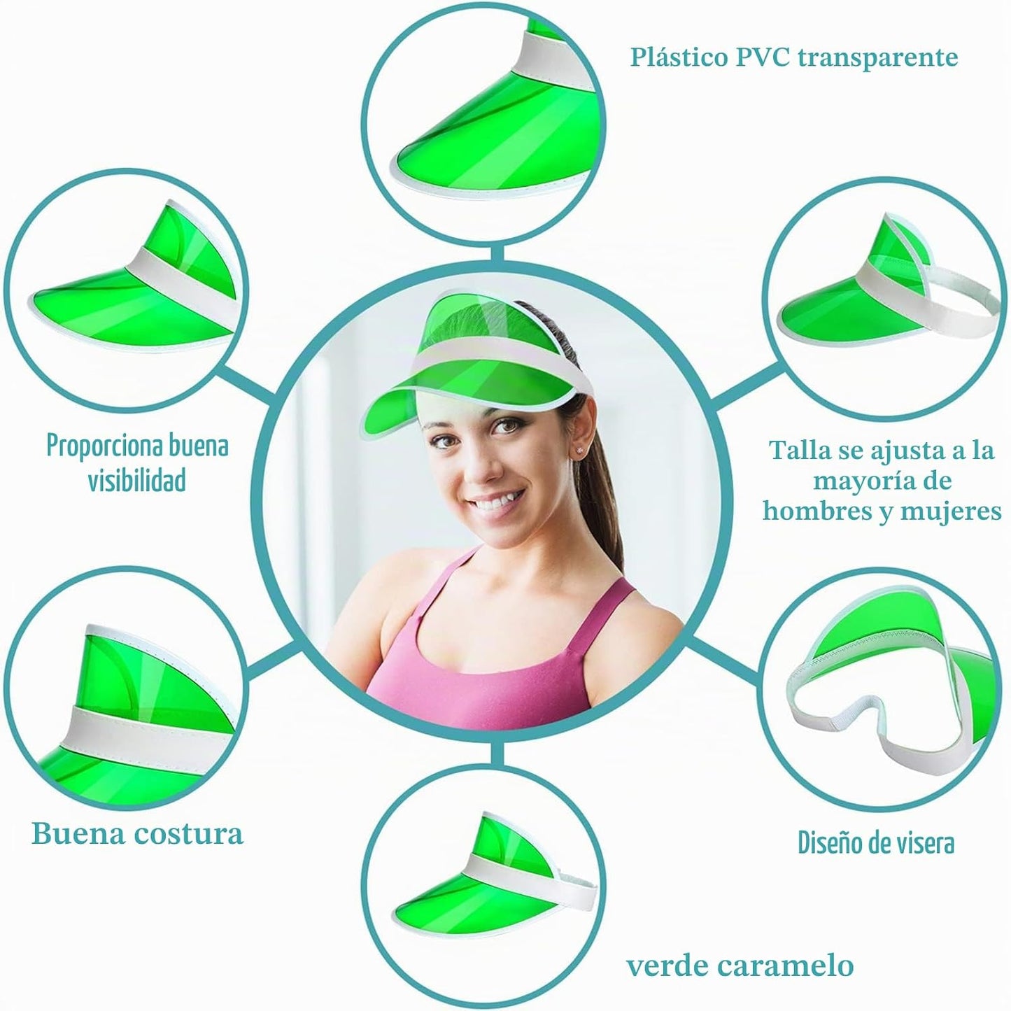 Tarpop Viseras de póquer, sombreros de casino a granel, visera de b...