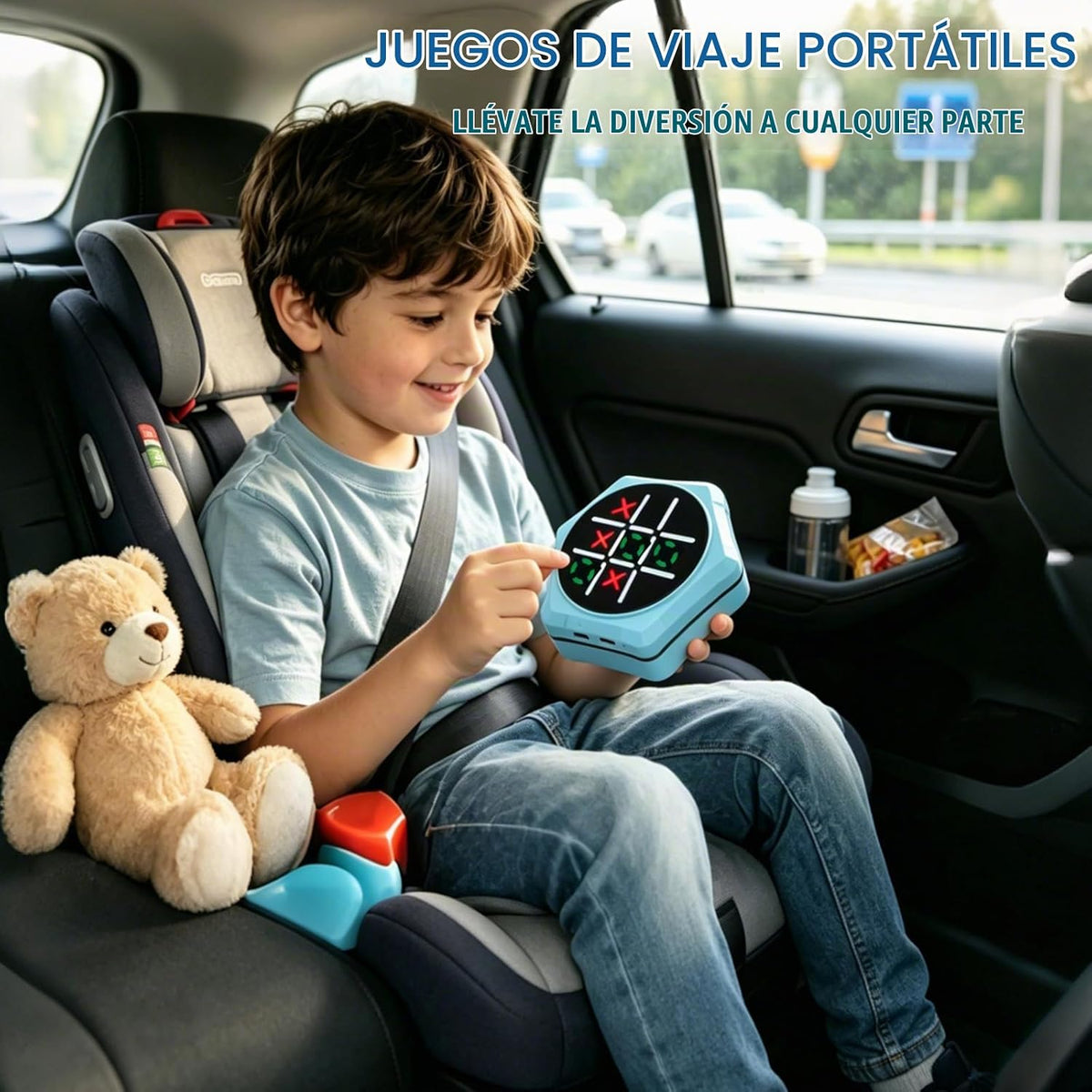 Tic Tac Toe electrónico para niños, juego de viaje portátil, juguet...