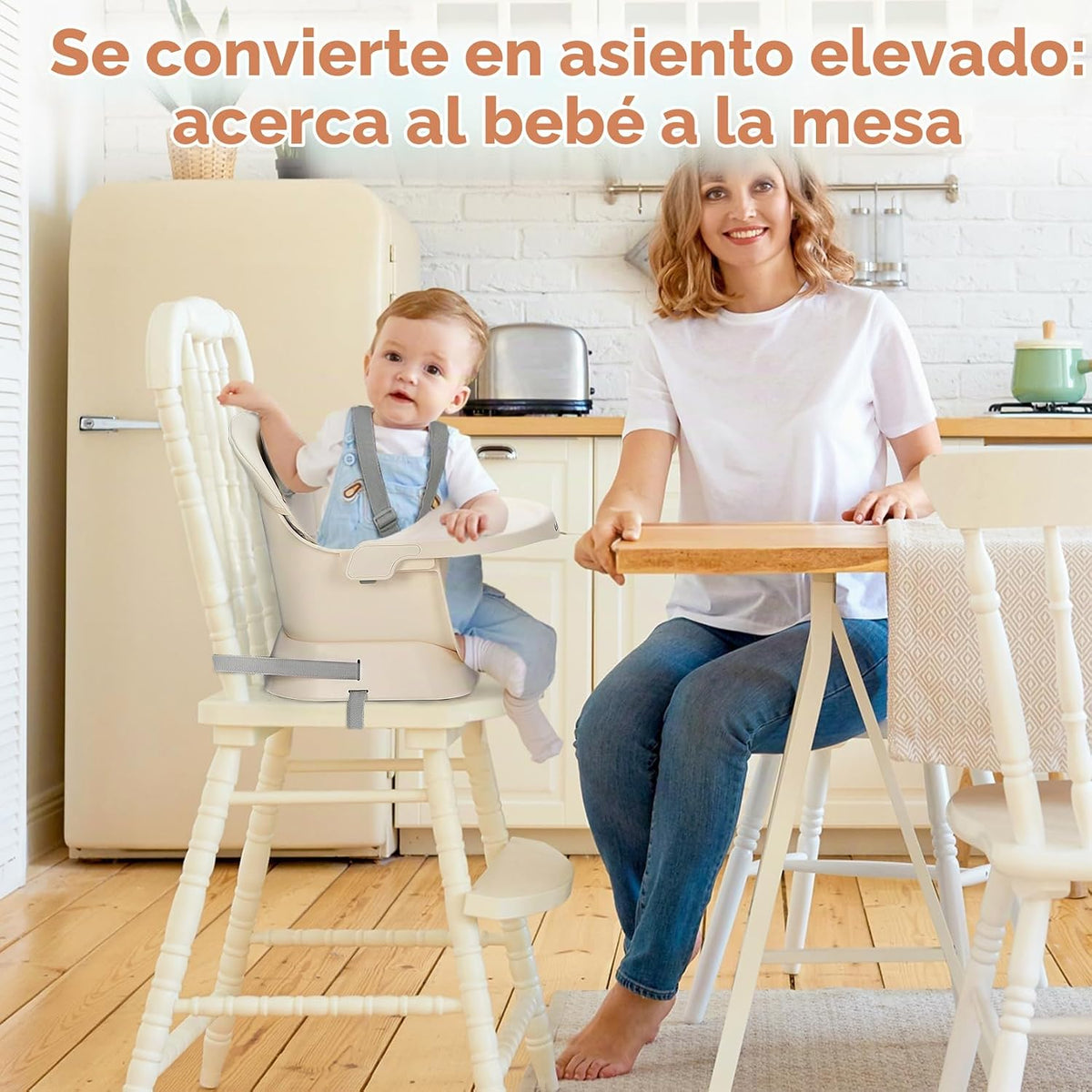 Ezebaby Silla alta portátil para bebé, sillas altas para bebés y ni...