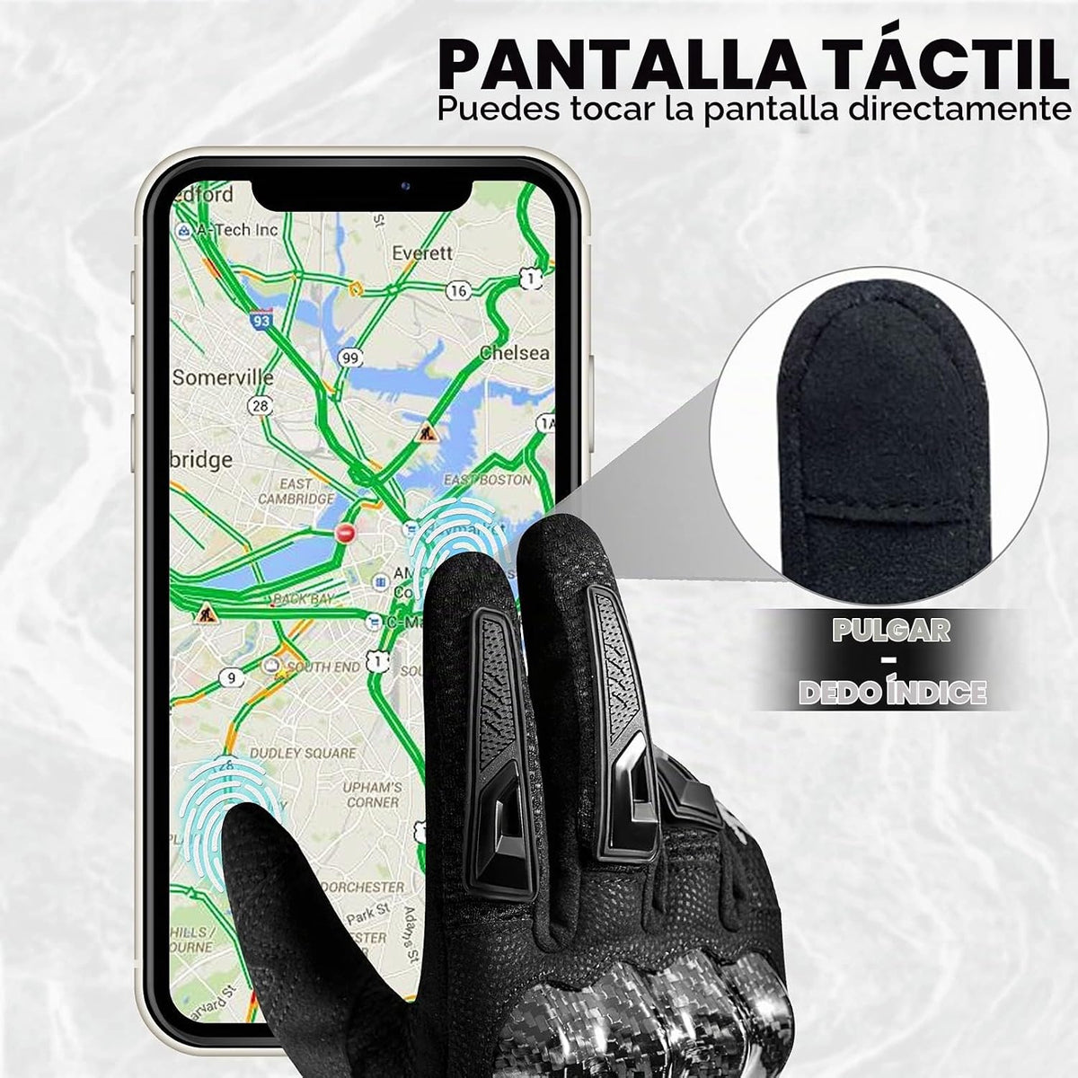 MADBIKE - Guantes de motocicleta con pantalla táctil para motocross...