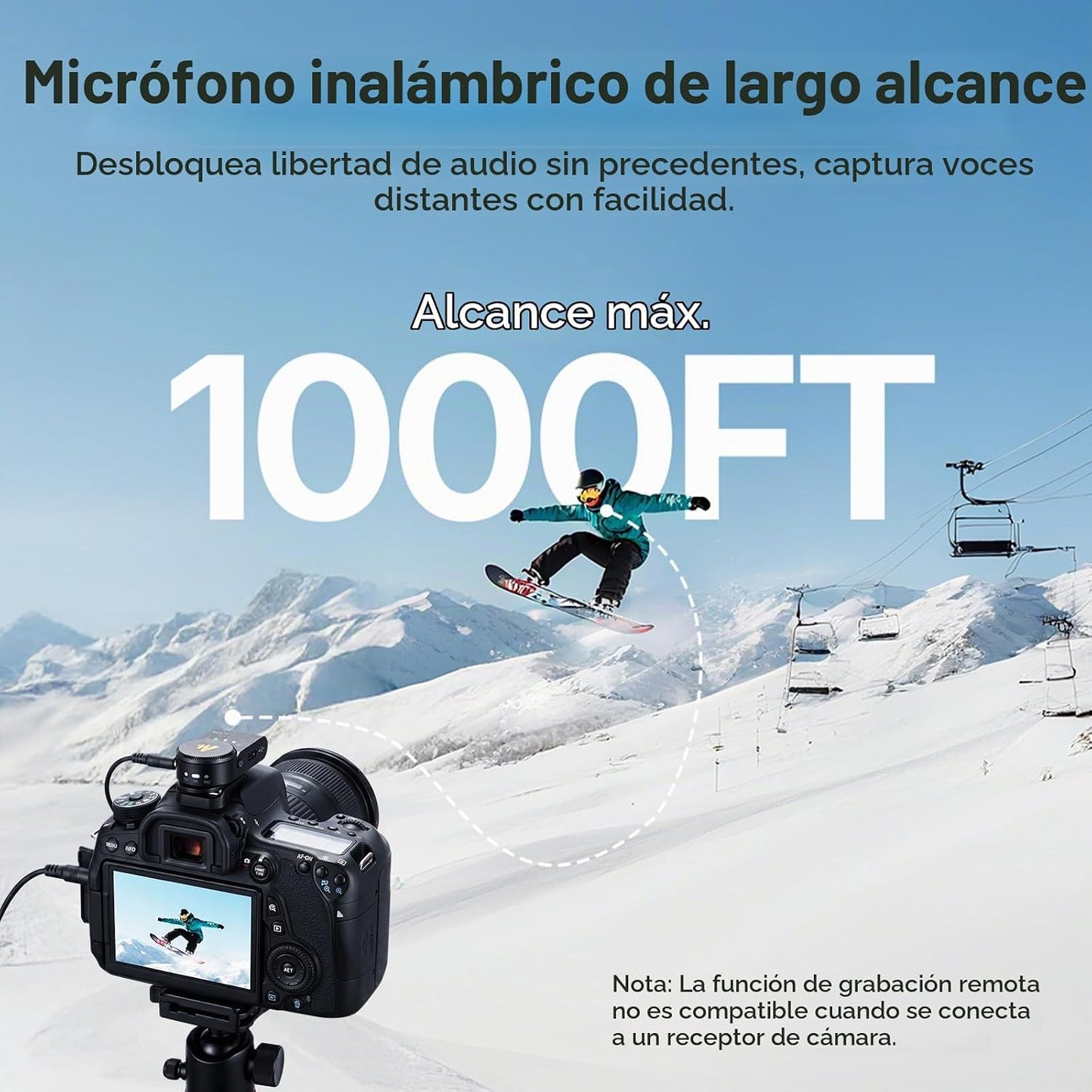 MAONO Micrófono Lavalier inalámbrico para cámara\/PC\/portátil\/tel...