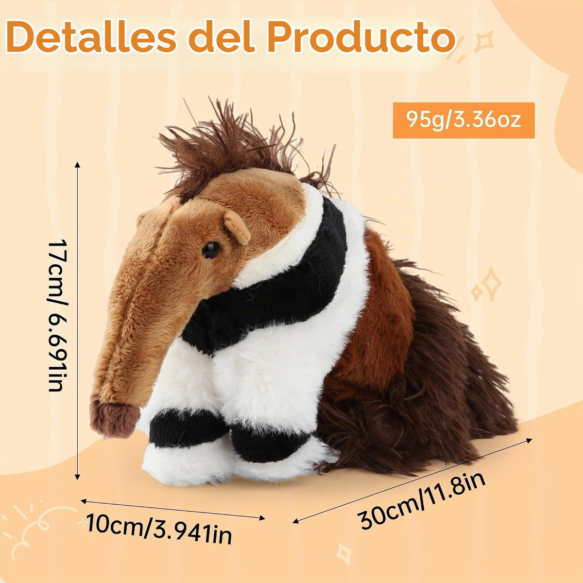 Animal de peluche de hormiguero, juguetes de peluche de hormiguero...