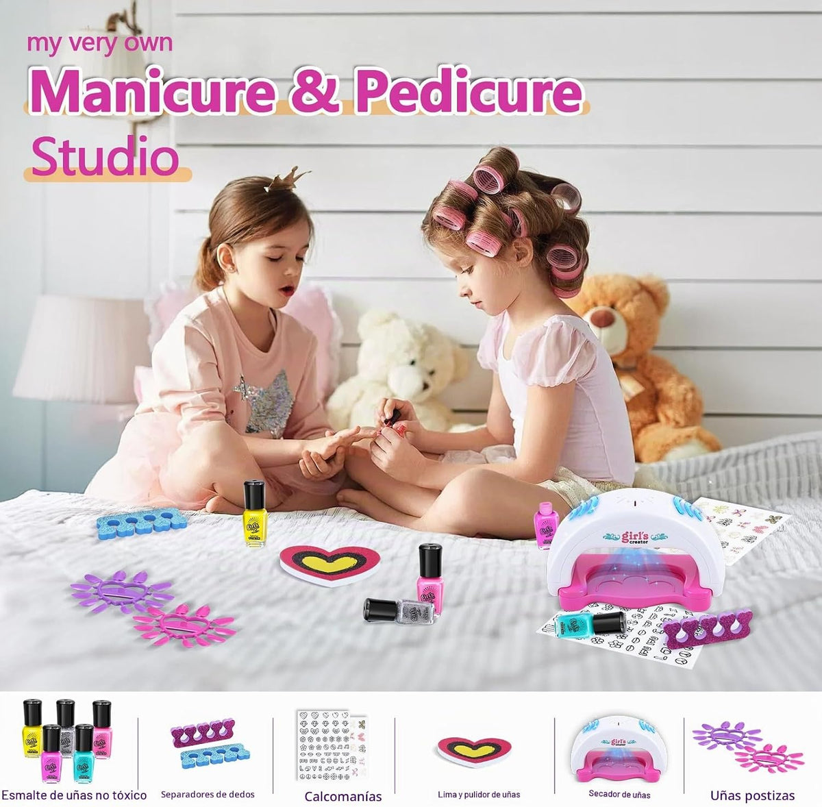 Kit de Spa Infantil para Niñas, Kit de Día de Spa de Pies para Niña...