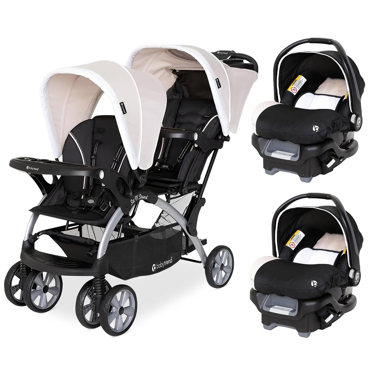 Baby Trend Cochecito doble para bebés y niños pequeños y 2 asientos...