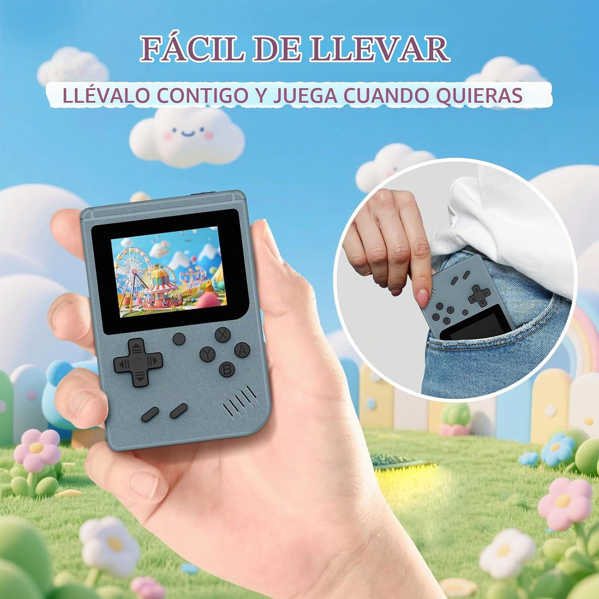 Mini consola de juegos portátil con pantalla IPS de 3.0 pulgadas, c...