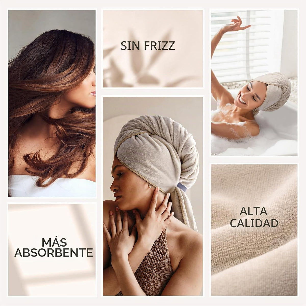 Umisleep Toalla de Microfibra para el Cabello, 41" x 30" Sú...