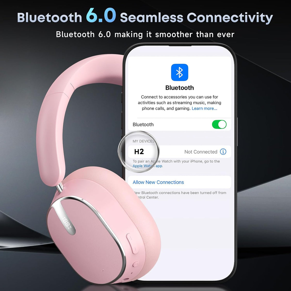 Auriculares Bluetooth con cancelación activa de ruido, auriculares...