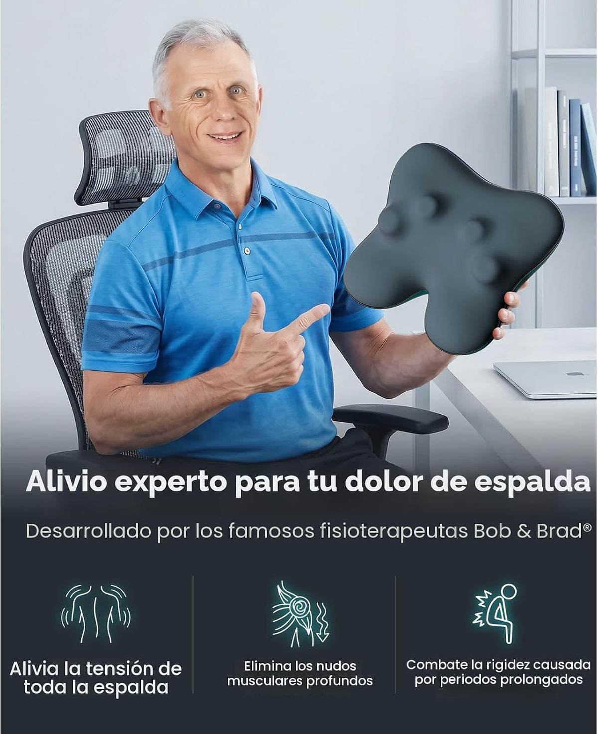 BOB AND BRAD Masajeador de espalda con calor apto para FSA\/HSA, ma...