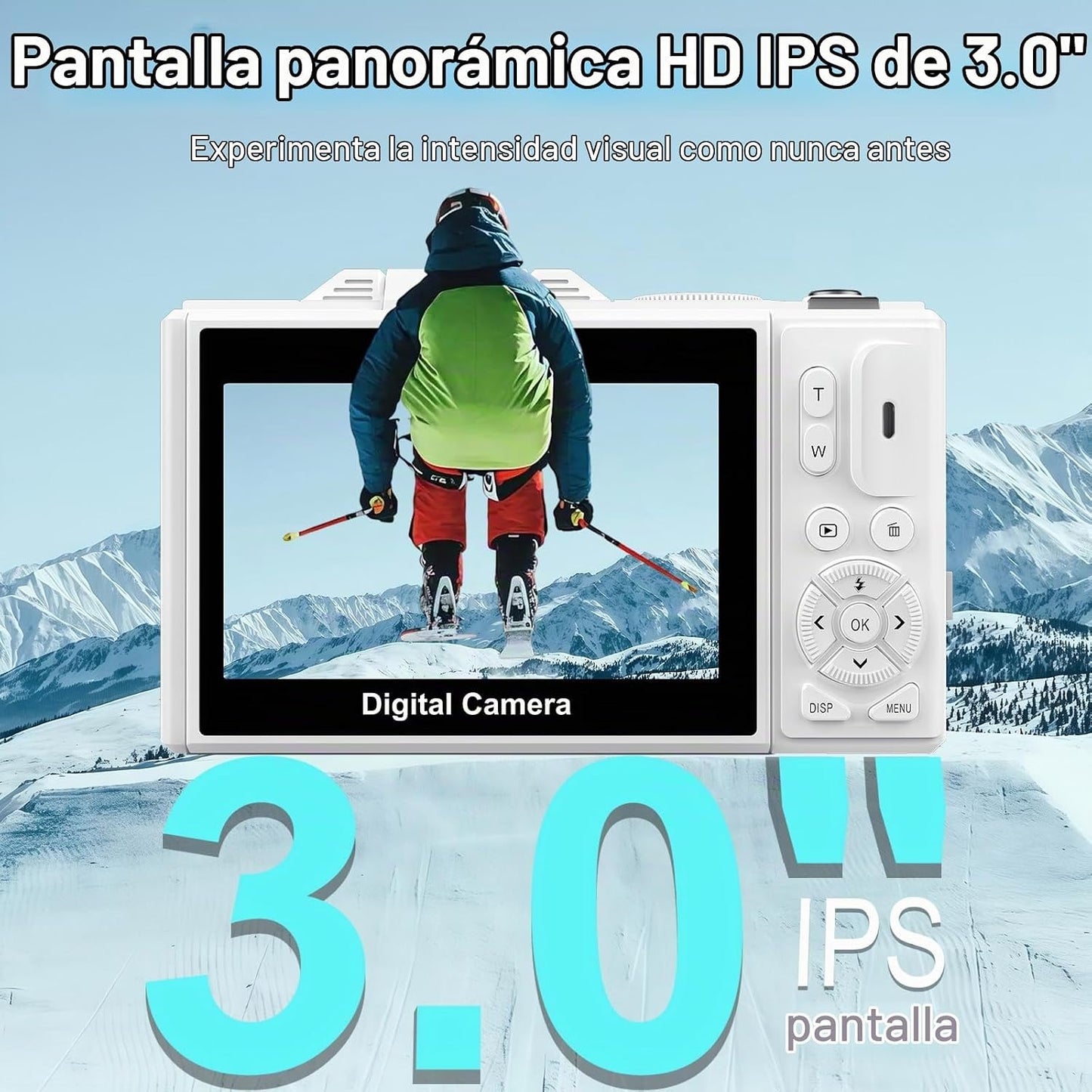 Cámara digital de 5K para fotografía - Cámara de videoblogs WiFi de...