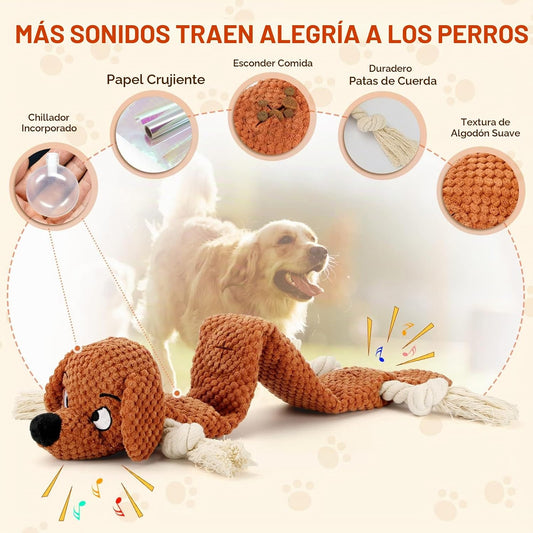Letsmeet Juguetes para perros, juguete chirriante para masticar con...