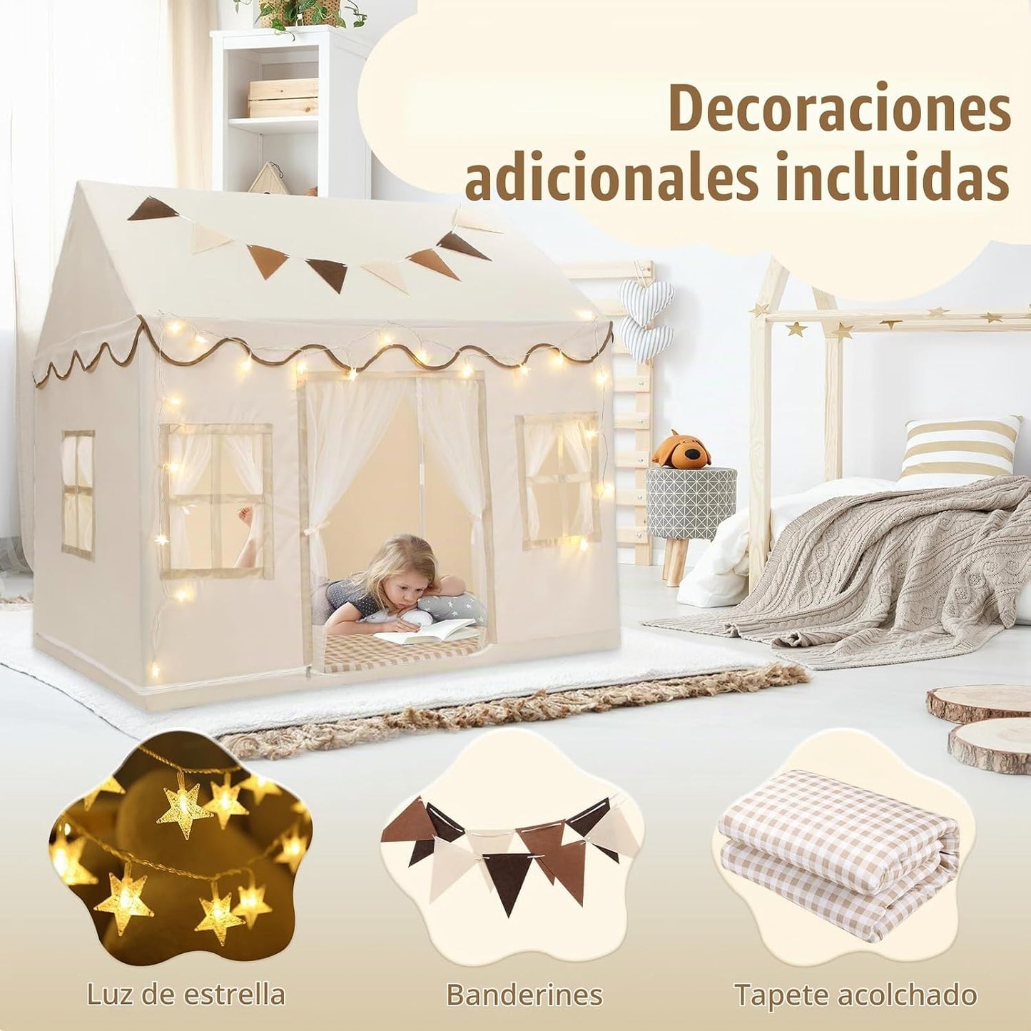 BOLERLE Tienda de Campaña para Niños, Casa de Juegos Grande para Ni...
