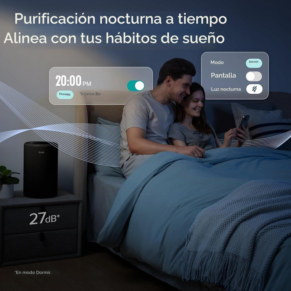 Levoit Purificador de aire para el hogar, mascotas, dormitorio, dor...