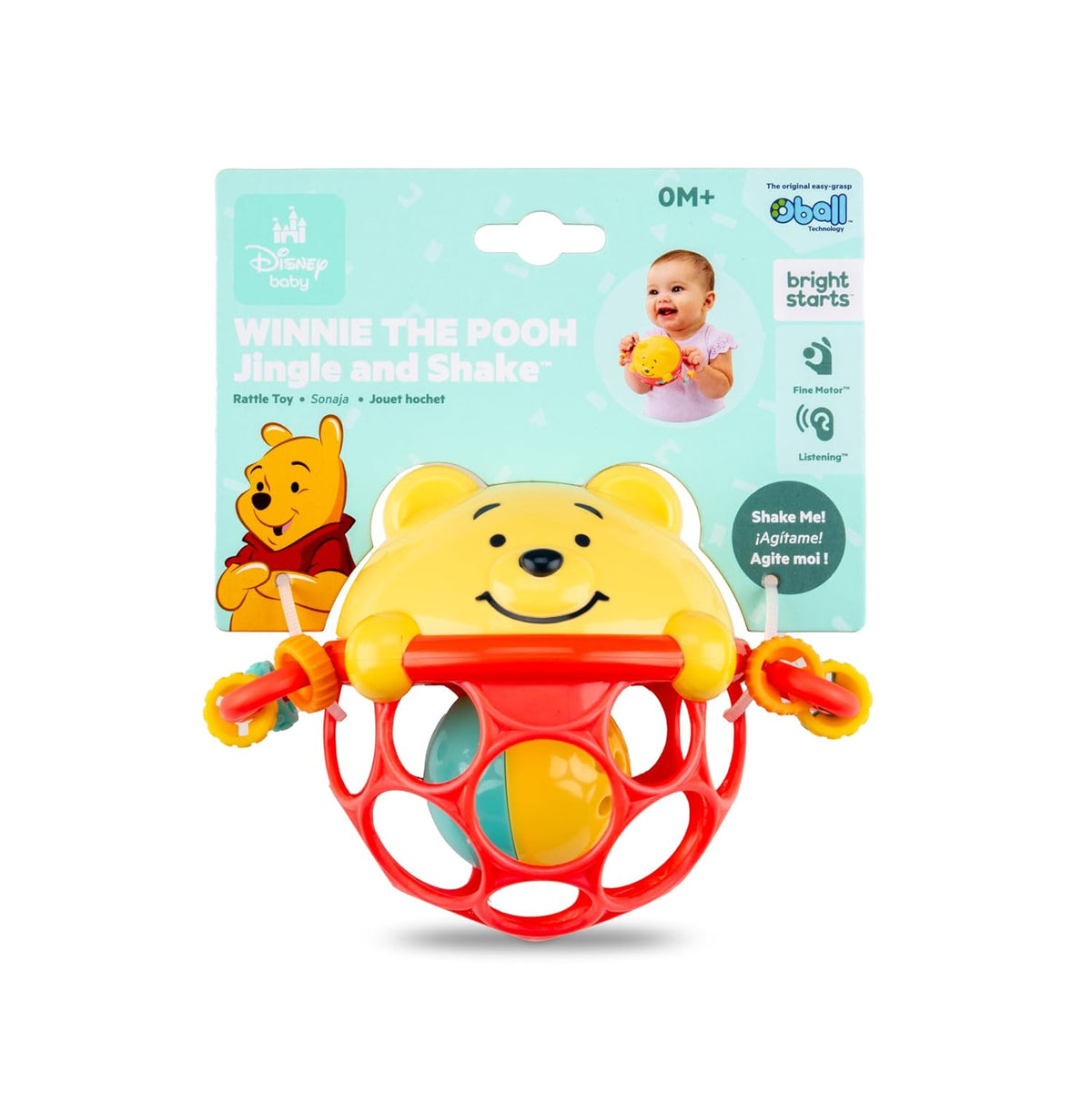 Bright Starts Disney Baby Winnie The Pooh Jingle & Shake Sonajero d...