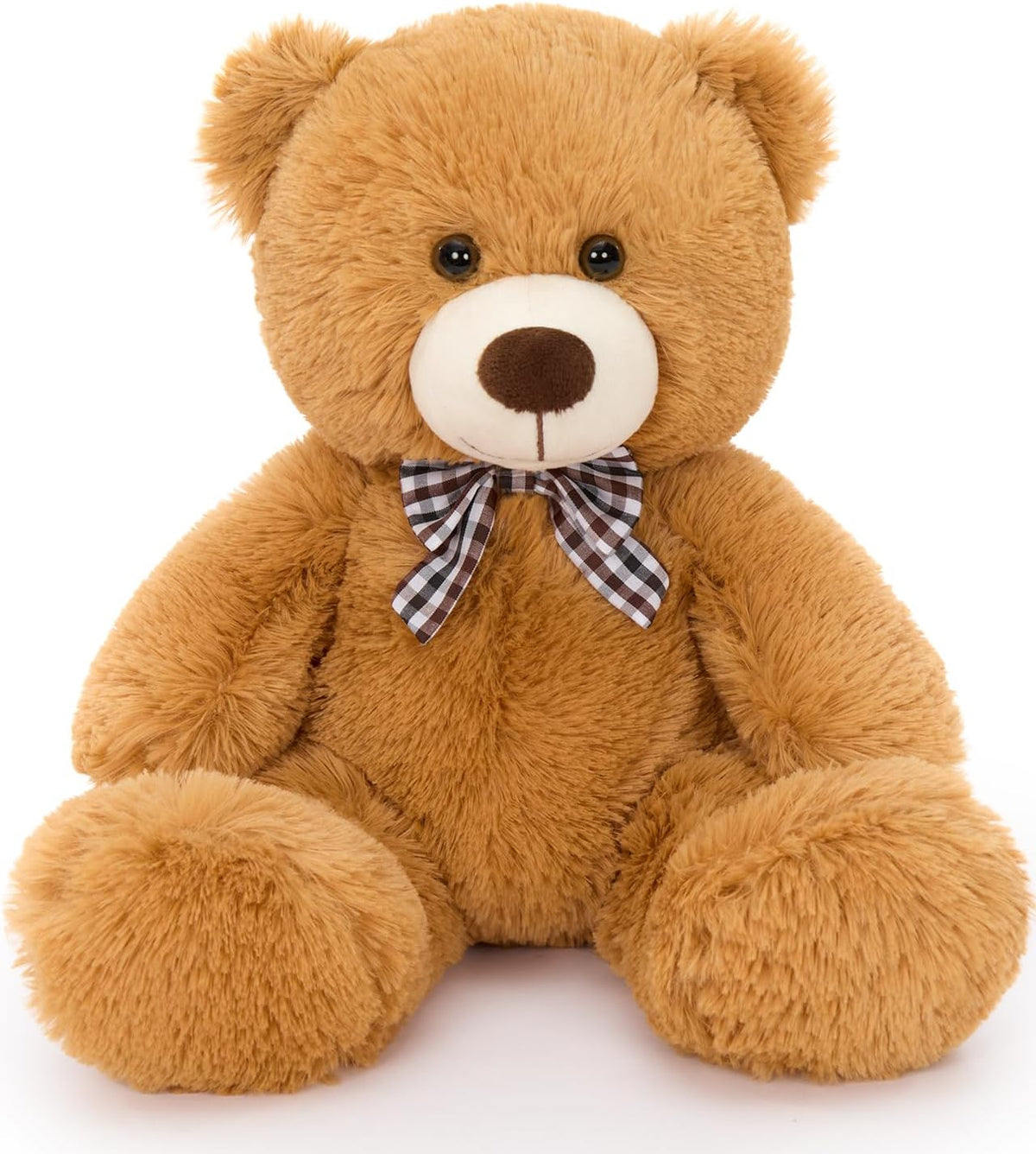 MaoGoLan Oso de peluche pequeño de 15 pulgadas, peluche con lazo a...