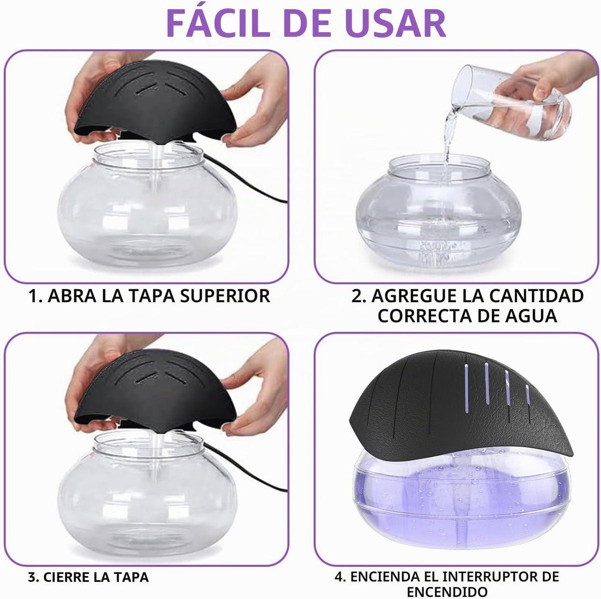 Purificadores de aire de agua para el hogar, difusor de aroma para...