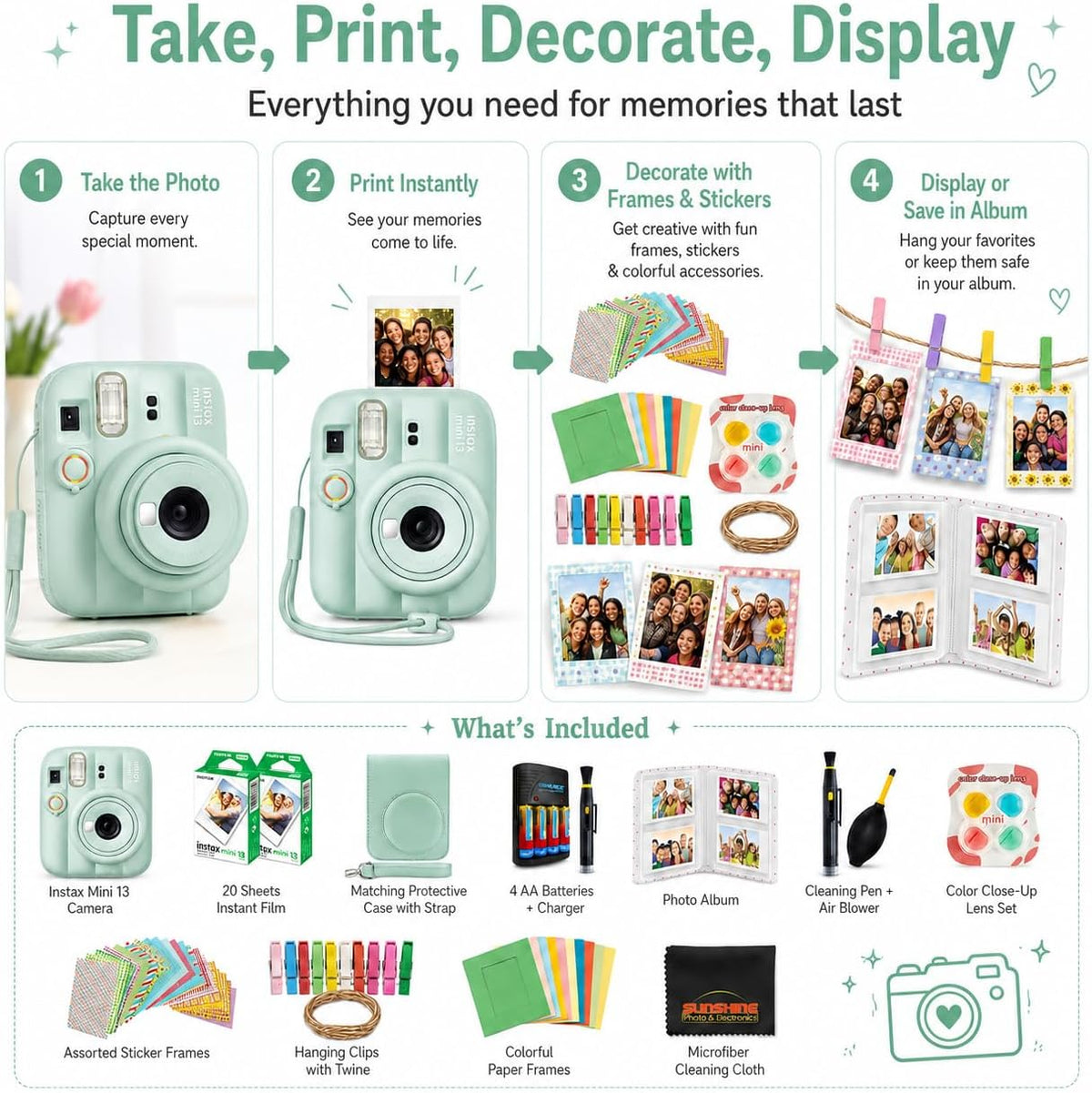 Paquete de cámara de película instantánea FUJIFILM instax Mini 13 (...