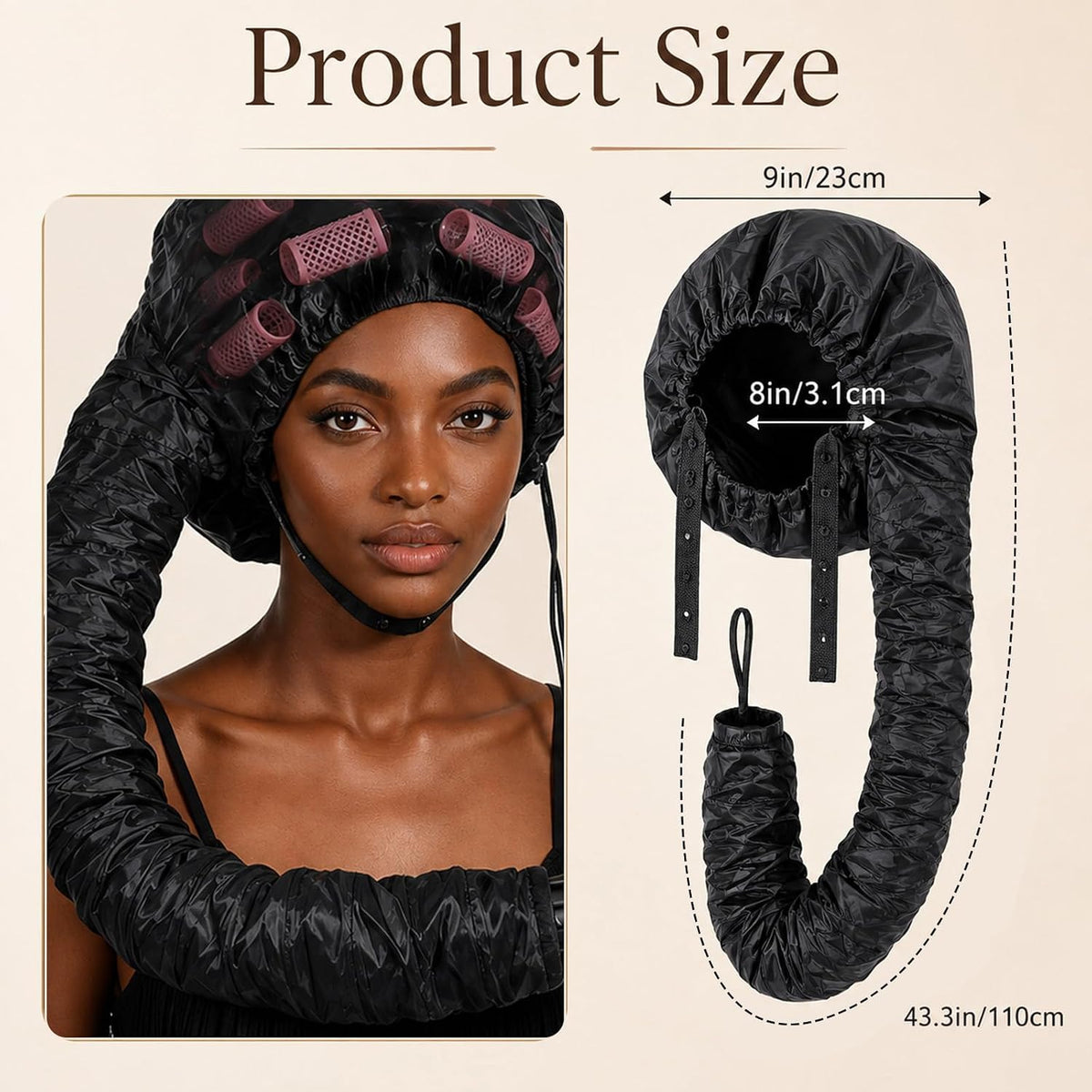Lnidpd Gorro para secador de pelo con capucha, accesorio para capó,...