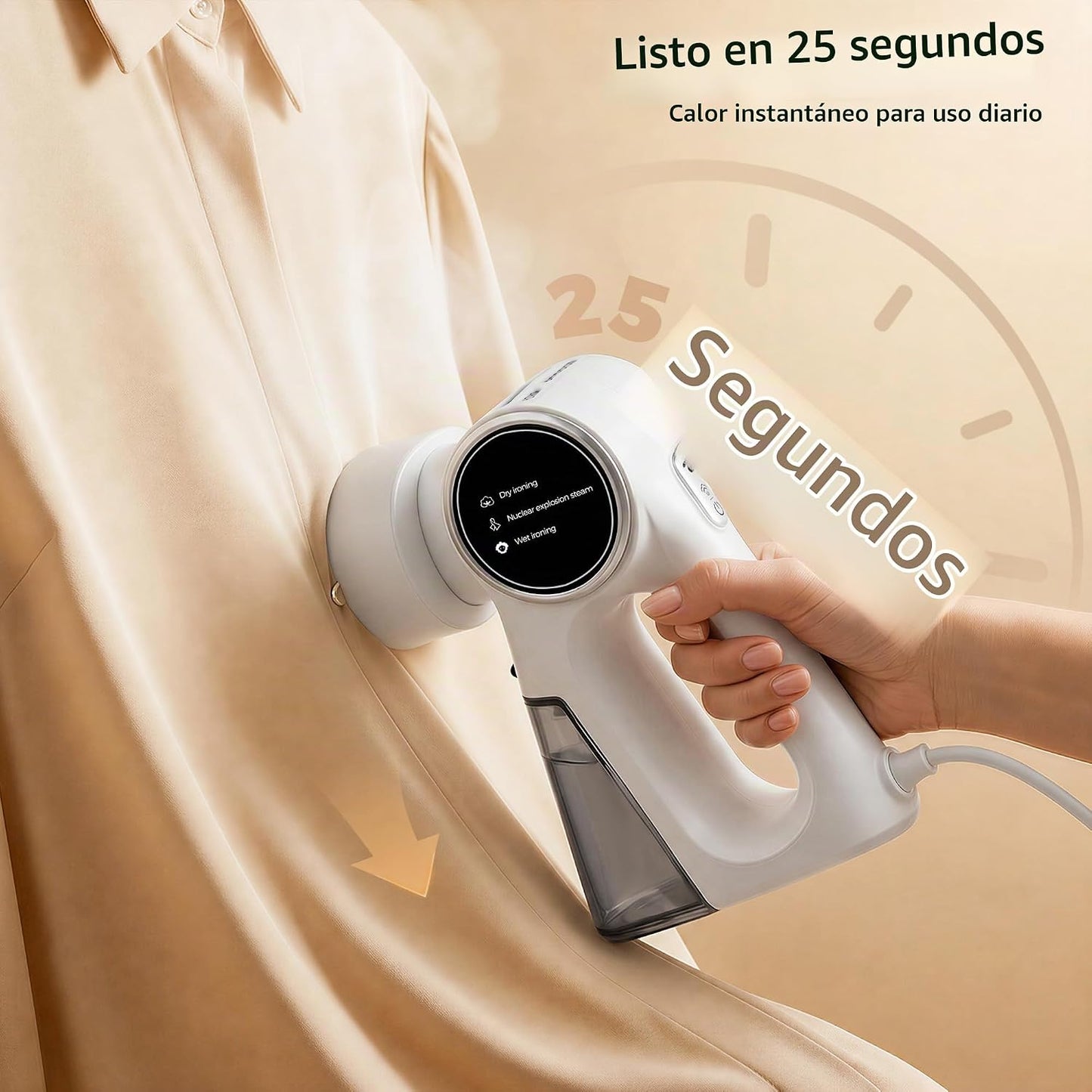 FULQULK Vaporizador para ropa, vaporizador de mano soporta colgar y...