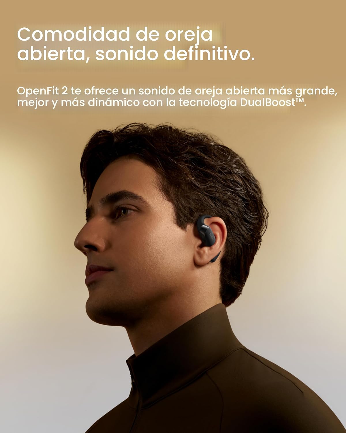 SHOKZ OpenFit 2 Auriculares Bluetooth con gancho abierto para la or...