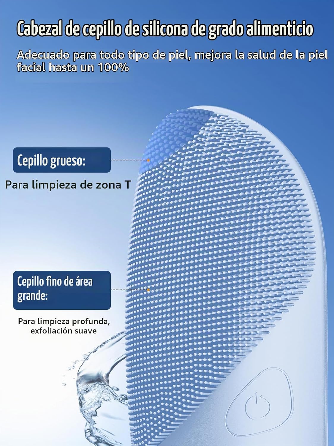 COSLUS Cepillo de Limpieza Facial de Silicona Depurador Facial: IPX...