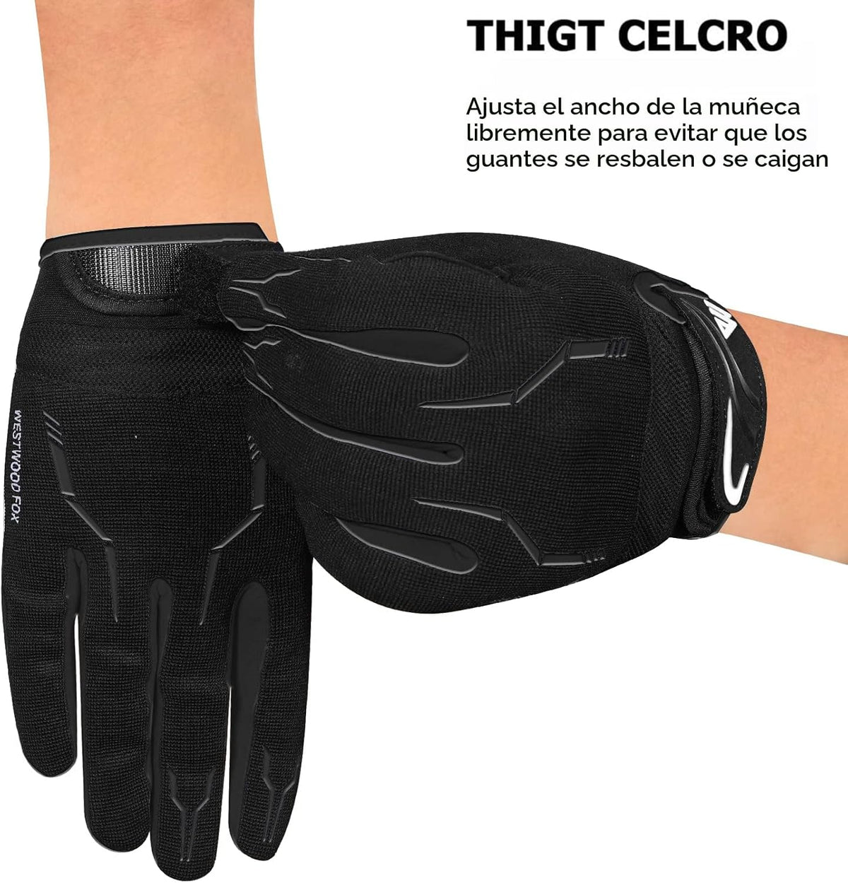 WESTWOOD FOX Guantes de ciclismo para hombres - Guantes de dedo com...