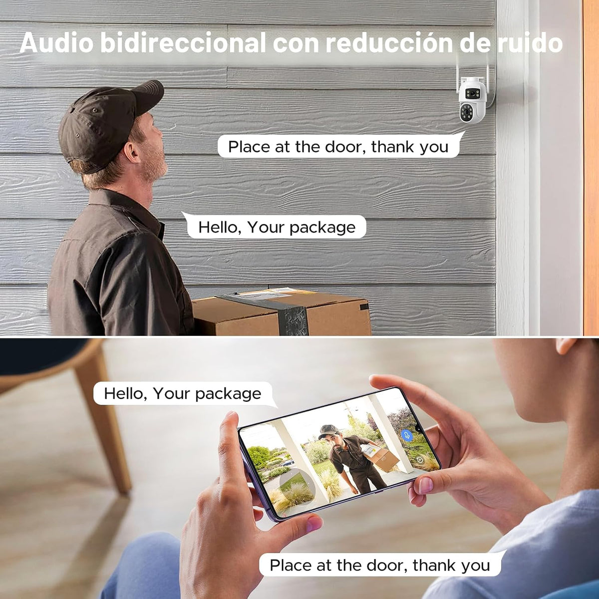 Camcamp Sistema de cámaras de seguridad para el hogar de doble lent...