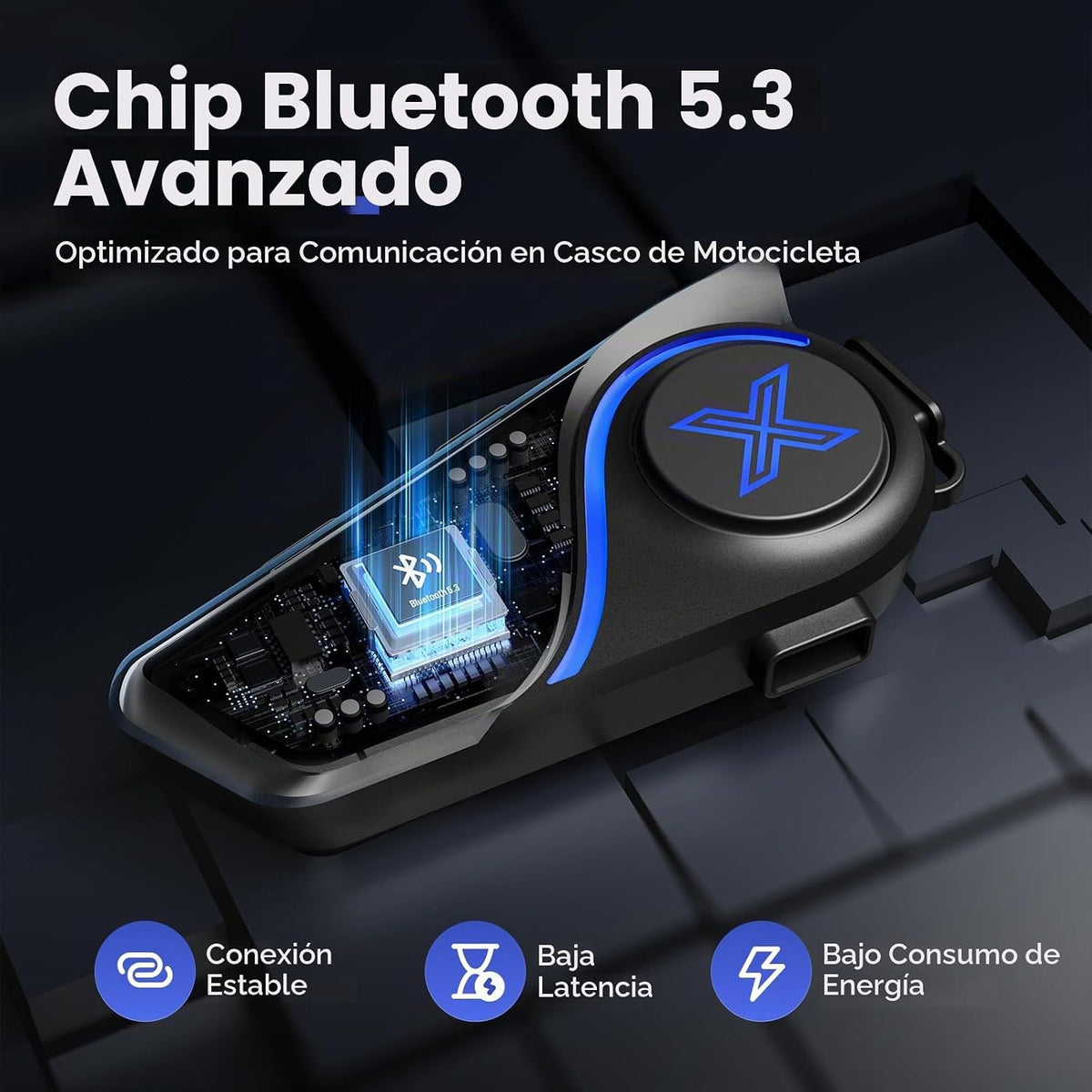 MAXRUNON Auriculares Bluetooth para motocicleta D9 con multitarea d...
