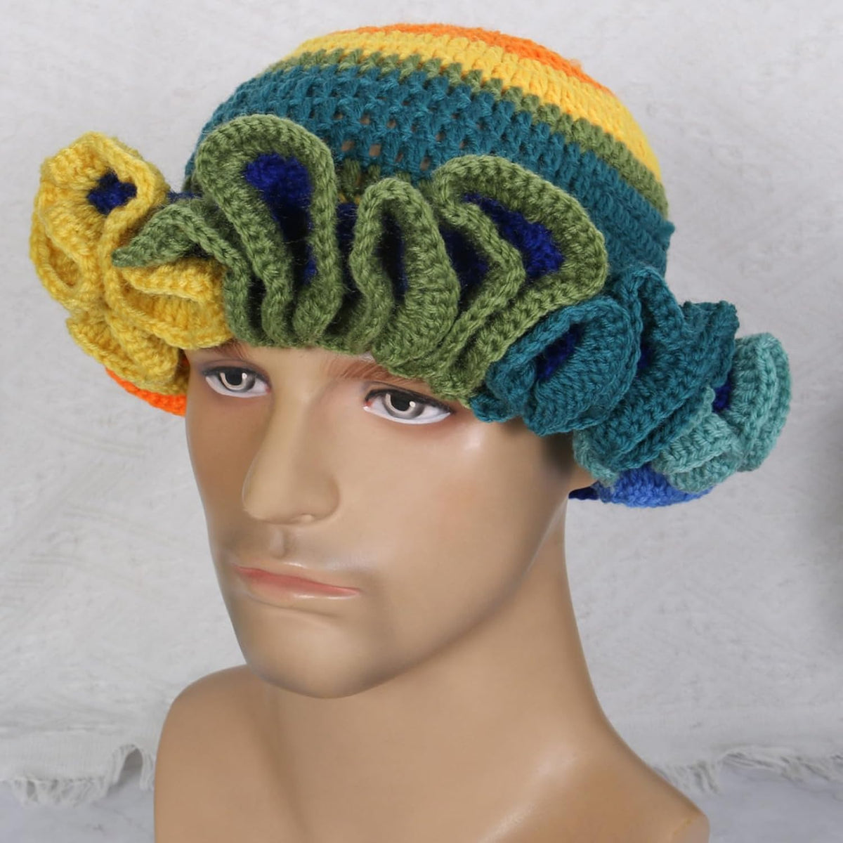 ROYALEAD Sombrero de pescador de ganchillo hecho a mano para mujer,...