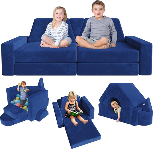 15 piezas Sofá de juego modular para niños, Sofá para niños pequeño...