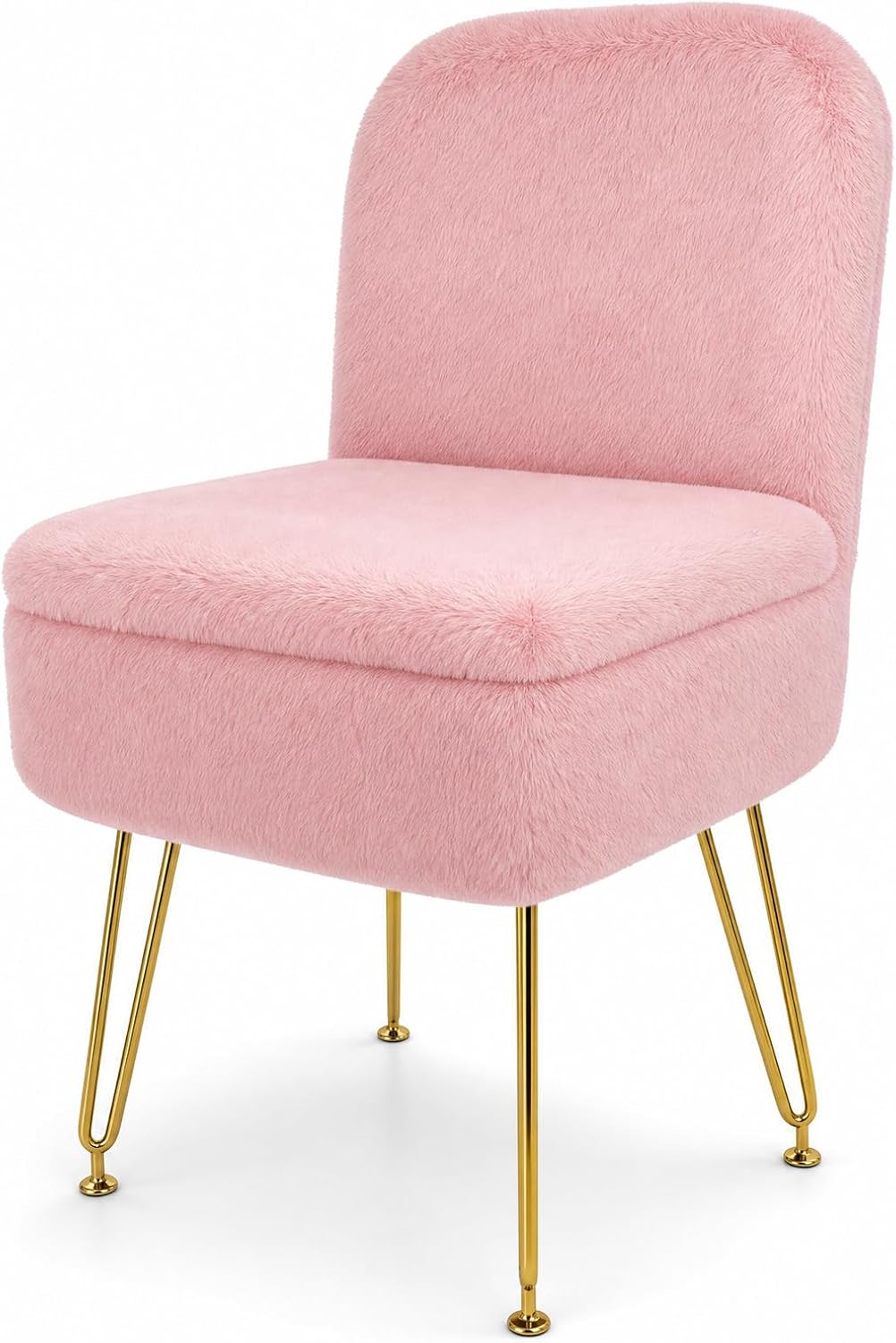 HOZYZO Silla de tocador grande mejorada con respaldo plegable, 17.6...