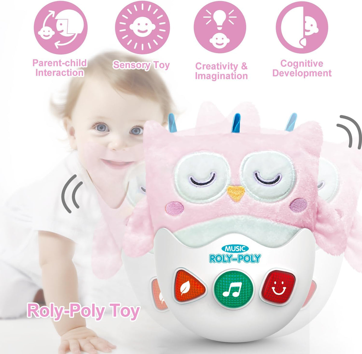 LTKFFFdp Juguetes para bebés de 1 a 3 años, juguete musical de felp...