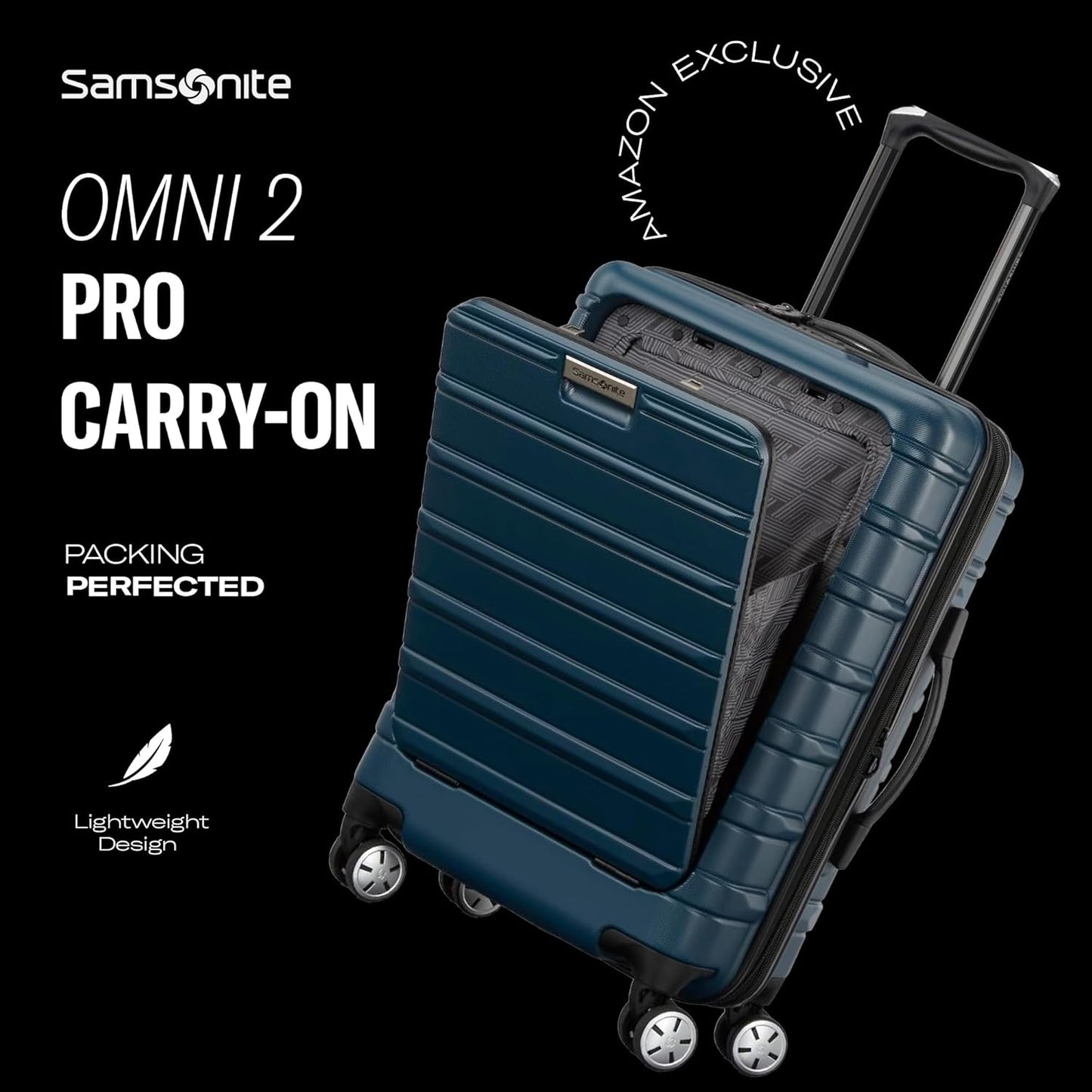 Samsonite Omni 2 - Equipaje rígido extensible con ruedas giratorias...