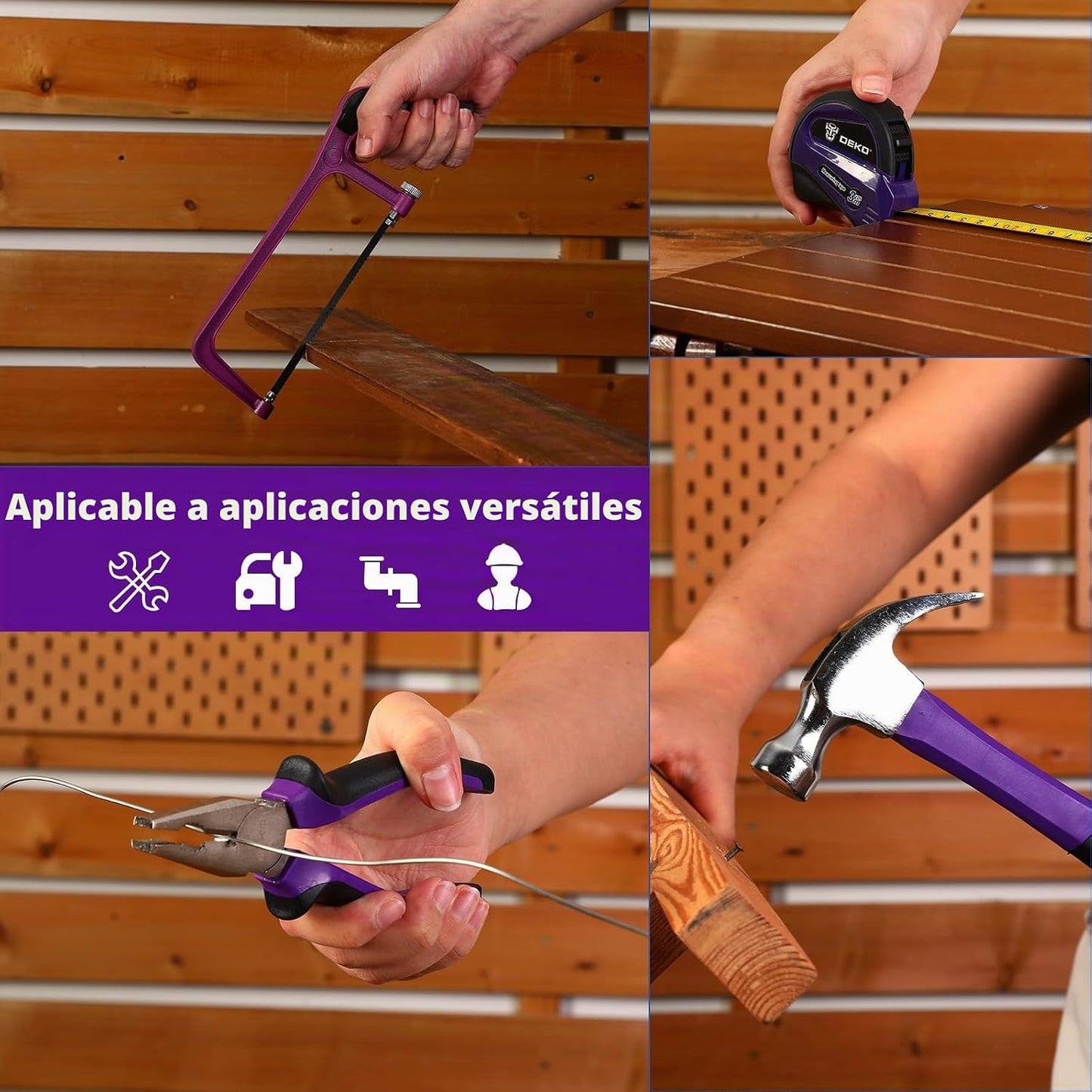 DEKOPRO Juego de herramientas: Kit de herramientas para el hogar de...