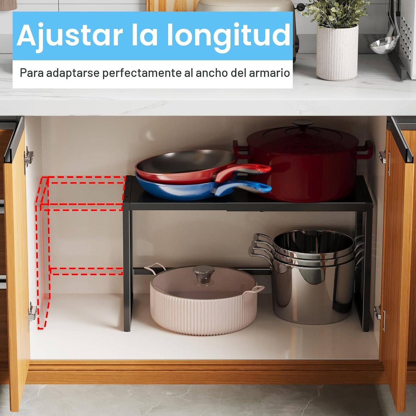Estantes de almacenamiento de metal expandibles, unidades de estant...